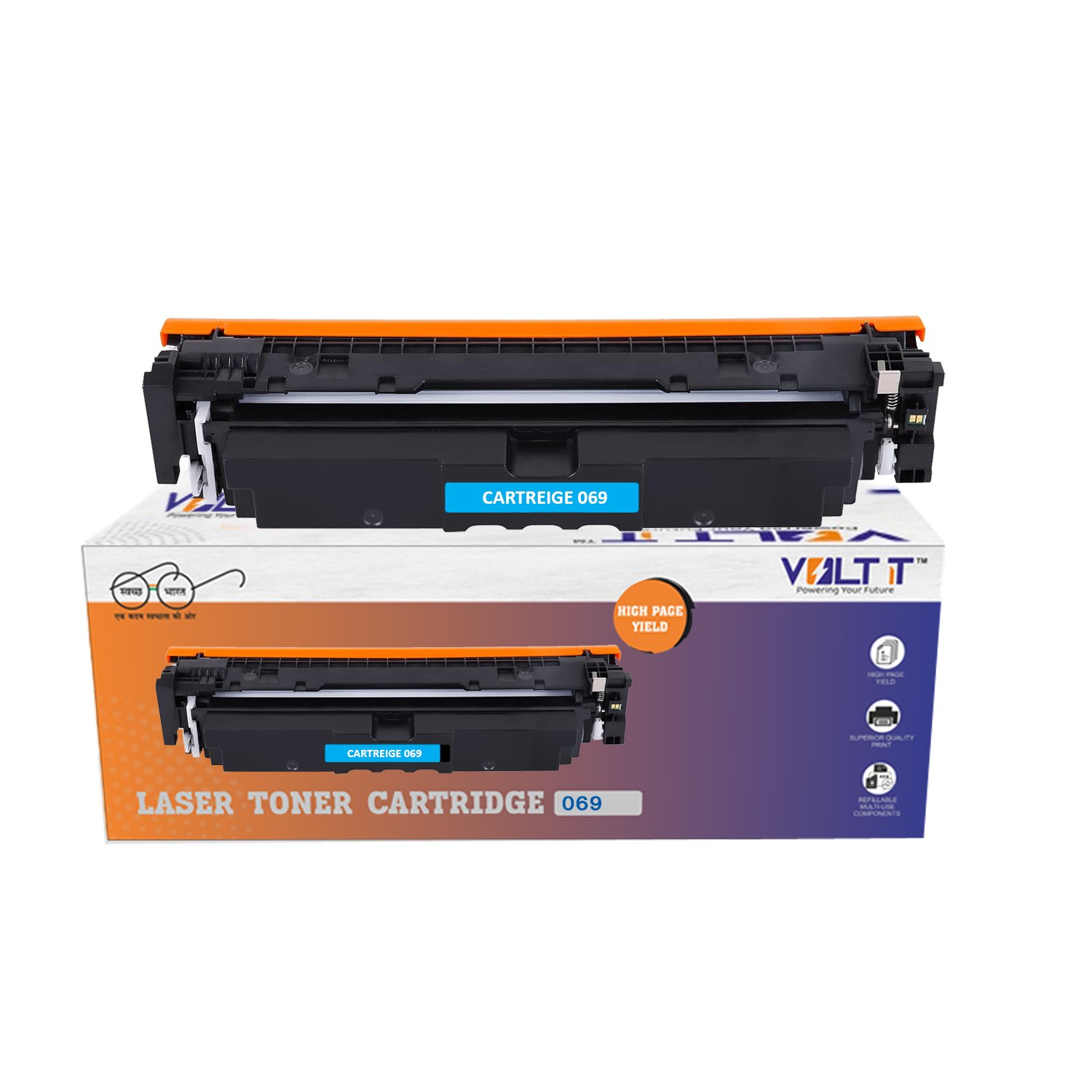 VOLT IT 069 CYAN COLOUR COMPATIBLE LASER TONER CARTRIDGE WITH CHIP