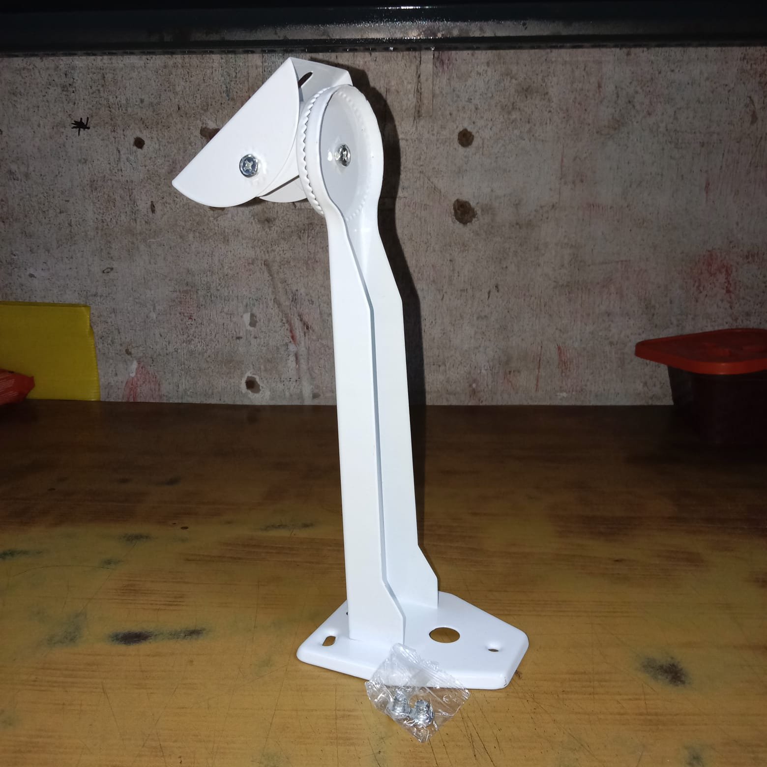 CCTV WALL MOUNT STAND ( METAL) 10 Inch ( 25cm)- Heavy Duty Metal for Bullet & Box Camera, 90° Viewing Area, Indoor and Outdoor Use, White - Image 3