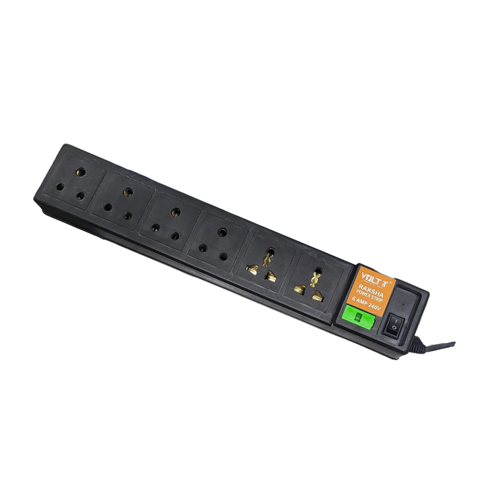 VOLT IT RAKSHA 6-WAY SPIKE GUARD WITH SURGE PROTECTION| MULTI SOCKET SPIKE GUARD 4.8 M