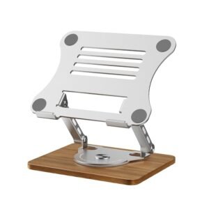 VOLT IT WOODEN LAPTOP STAND WITH 360° ROTATION