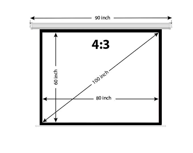VOLT IT 6X4 FT WALL MOUNT ( INSTA LOCK) PROJECTOR SCREEN
